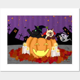 Halloween Kitties Posters and Art